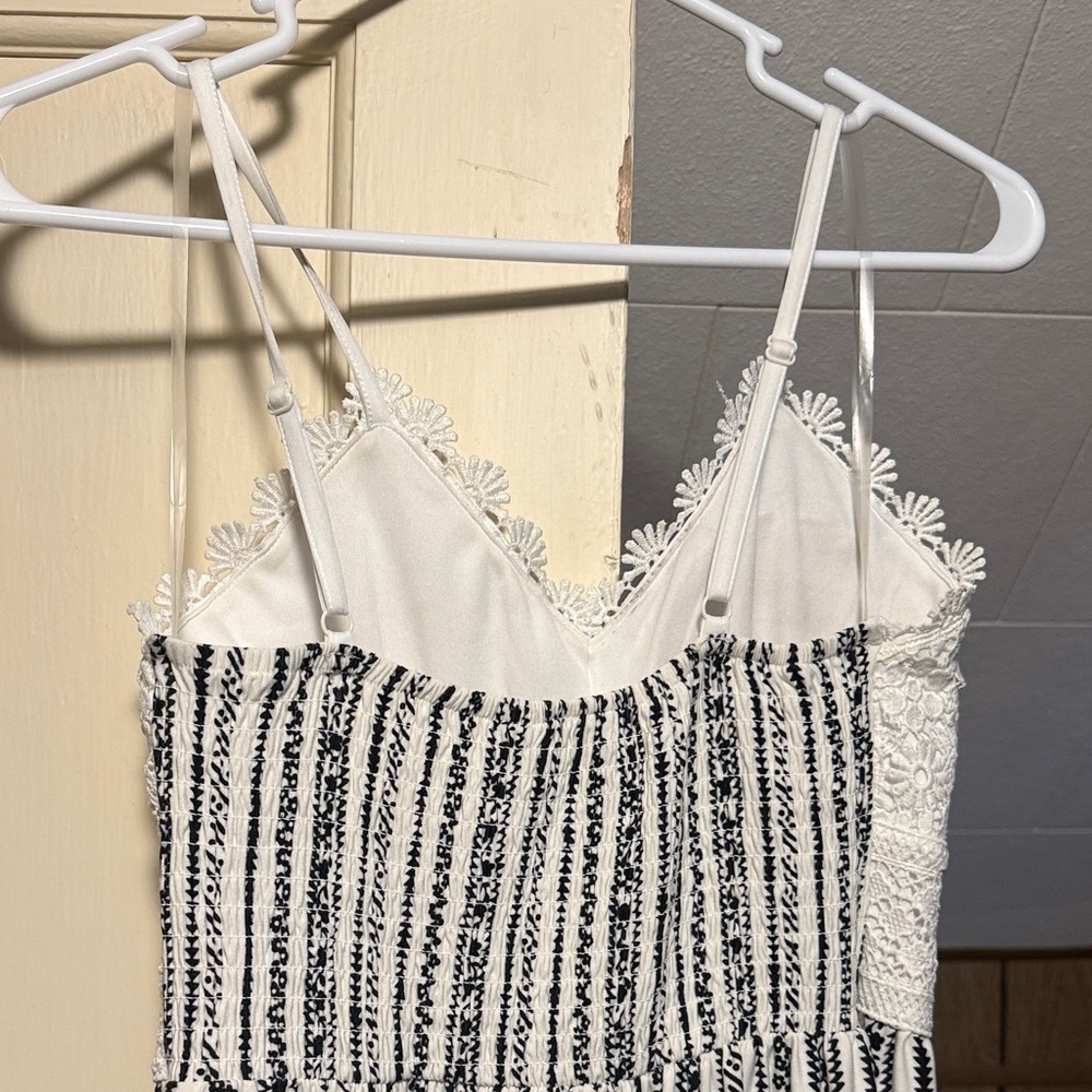 ⭐️ 2/$12 No Boundaries White and Black Striped Maxi Dress - Picture 4 of 6